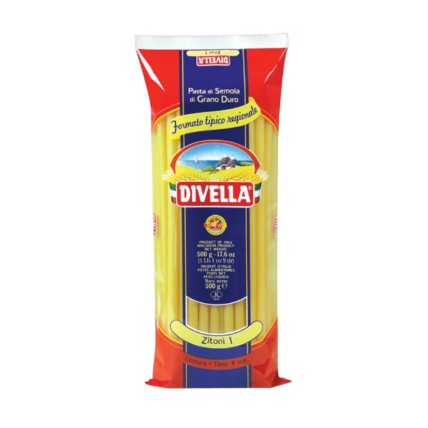 DIVELLA PASTA DI SEMOLA FORMATI SPECIALI ZITONI N.1 500 GR (20 in a box)