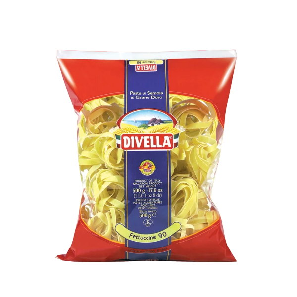 DIVELLA PASTA DI SEMOLA FORMATI SPECIALI FETTUCCINE NIDI N.90 500 GR (12 in a box)