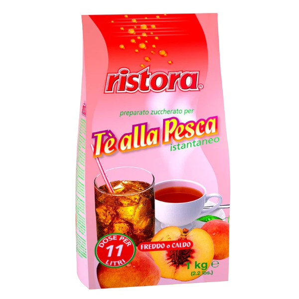 RISTORA WATER-SOLUBLE INSTANT TEA POWDER PEACH 1 KG (10 IN A BOX)
