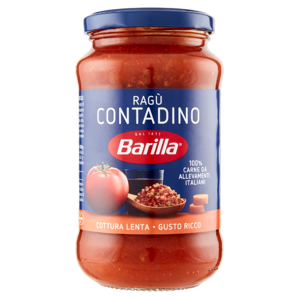 BARILLA PASTA SAUCE RAGU' CONTADINO 300 GR (8 in a box)