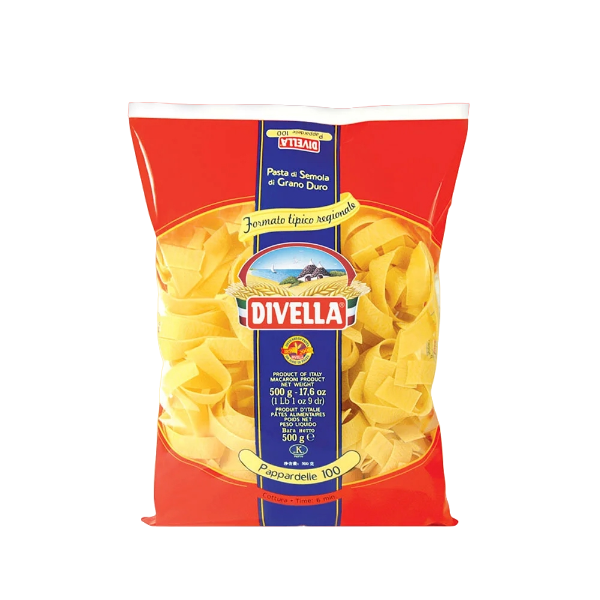 DIVELLA PASTA DI SEMOLA FORMATI SPECIALI PAPPARDELLE N.100 500 GR (12 in a box)