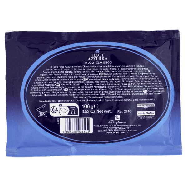 FELCE AZZURRA POWDER TALCO CLASSIC BAG 100 GR (48 in a box)