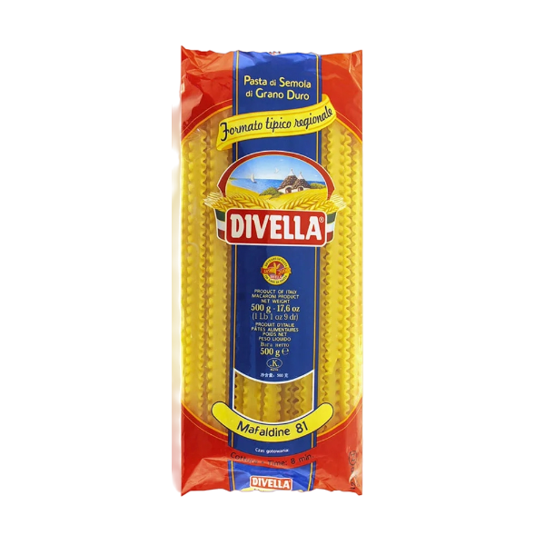 DIVELLA PASTA DI SEMOLA FORMATI SPECIALI MAFALDINE N.81 500 GR (24 in a box)