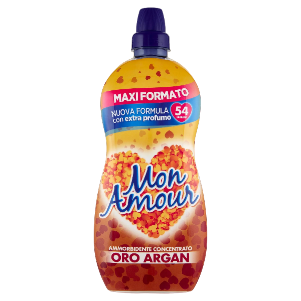 MON AMOUR SOFTENER CONCENTRATED ORO E ARGAN 54 WASHES 1.35 LT (12 in a box)