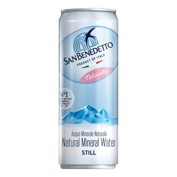 SAN BENEDETTO STILL WATER CANS 330 ML (24 in a box)