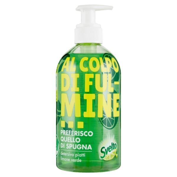 SVELTO DISH DETERGENT GREEN LEMON PUMP 450 ML (15 in a box)