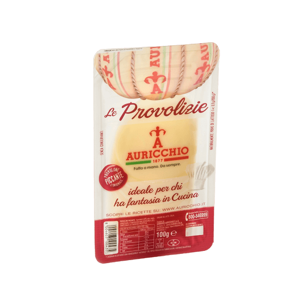 AURICCHIO PROVOLIZIE PROVOLONE CHEESE SPICY SLICED 100 GR (10 in a box)