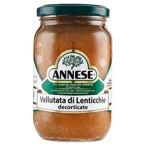 ANNESE SAUCE LEGUMES VELLUTATA LENTILS 360 GR (6 in a box)