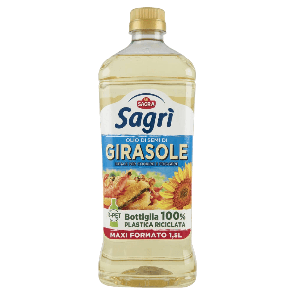 SAGRI' SUNFLOWER SEED OIL PET 1.5 LT (6 in a box)
