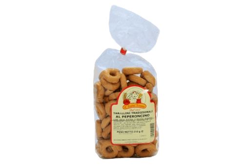 VOSTRO FORNAIO BAKERY SNACK TARALLI PEPPER 250 GR (12 in a box)