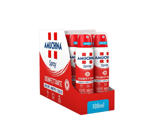 AMUCHINA DISINFECTANT SANITIZING SPRAY 100 ML (12 in a box)