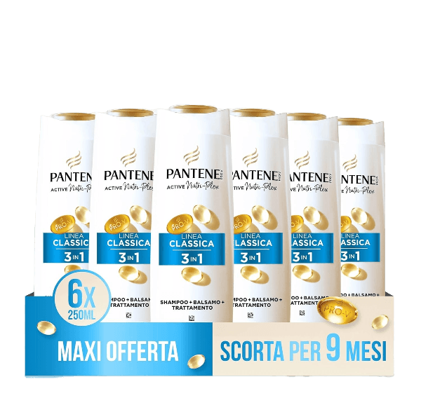 PANTENE SHAMPOO 3IN1 PRO V ACTIVE NUTRI-PLEX CLASSICO 250 ML (6 in a box)