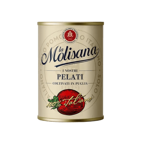 MOLISANA POMODORI PELATI PUGLIA TIN 400 GR (12 in a box)
