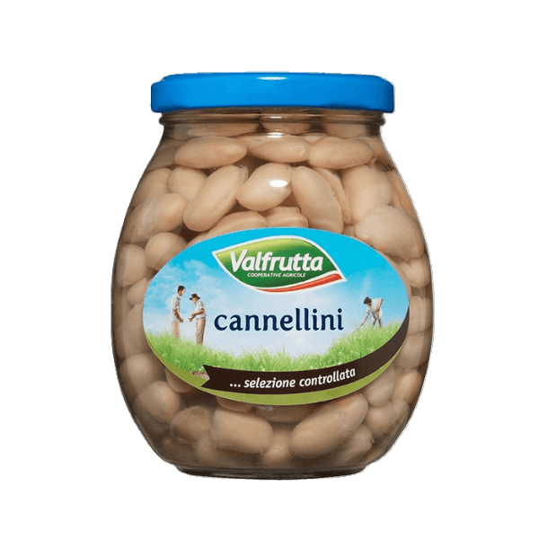 VALFRUTTA LEGUMES BEANS CANNELLINI IN BRINE 370 GR (12 in a box)