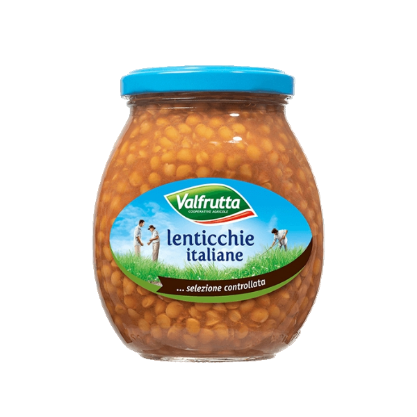 VALFRUTTA LEGUMES LENTILS IN BRINE 370 GR (12 in a box)