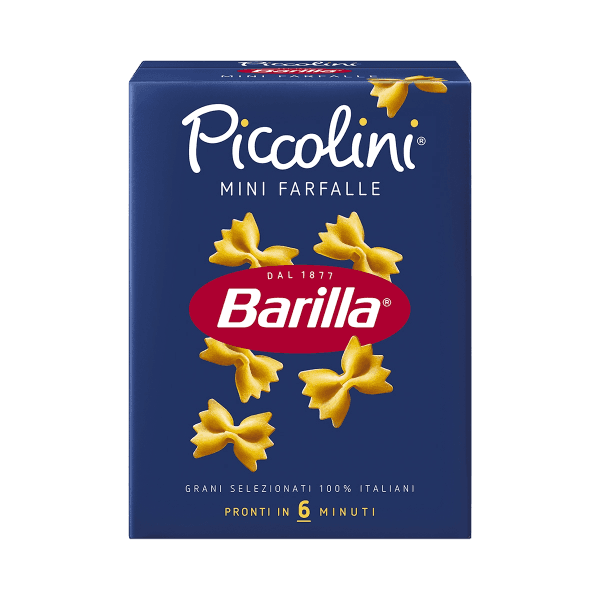 BARILLA PASTA DI SEMOLA PICCOLINI MINI FARFALLE 500 GR (24 in a box)