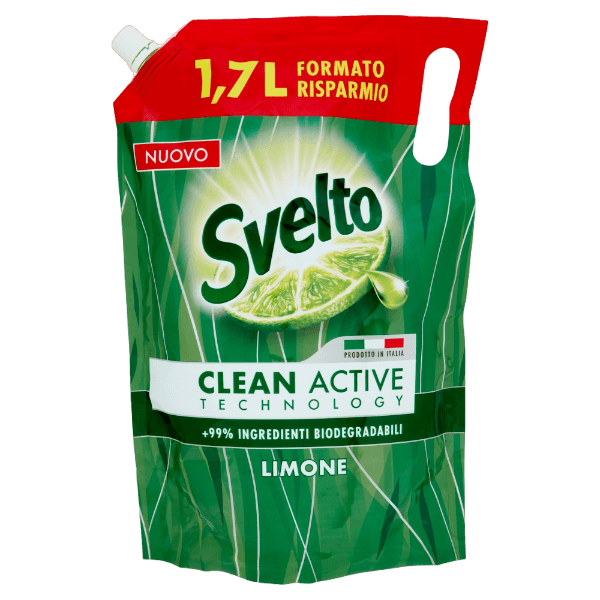 SVELTO DISH DETERGENT LEMON REFILL 1.7 LT (6 in a box)