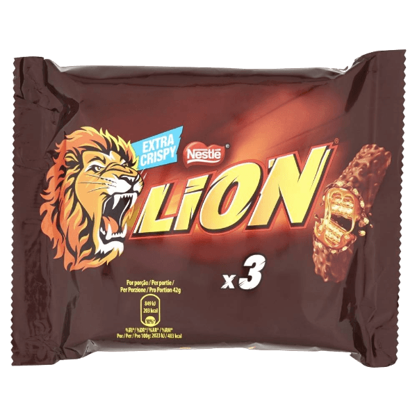 NESTLE LION SNACK BARS ORIGINAL X3 126 GR (26 in a box)