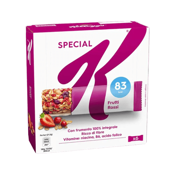 KELLOGG'S SPECIAL K SNACK BARS RED FRUIT X6 129 GR (14 in a box)