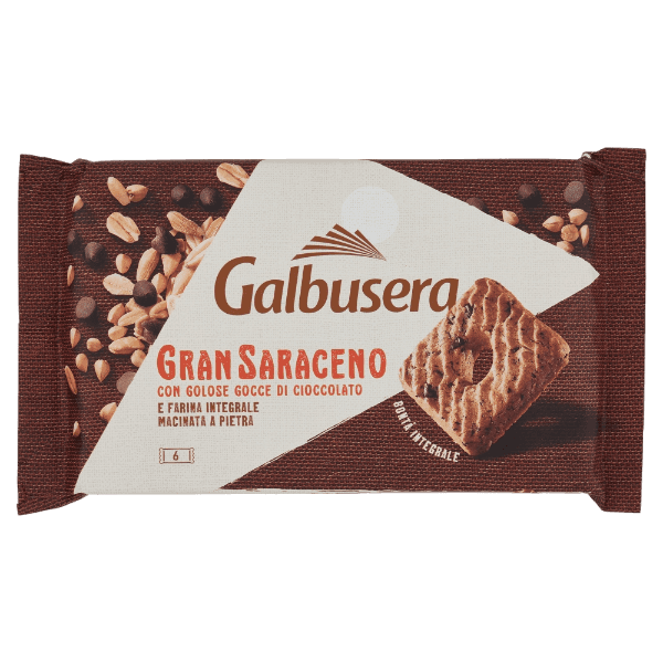 GALBUSERA BISCOTTI WHOLEMEAL GRAN SARACENO 260 GR (12 in a box)