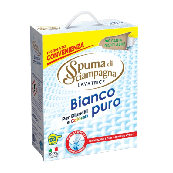 SPUMA DI SCIAMPAGNA LAUNDRY DETERGENT POWDER WHITE PURE 4 KG (1 in a box)