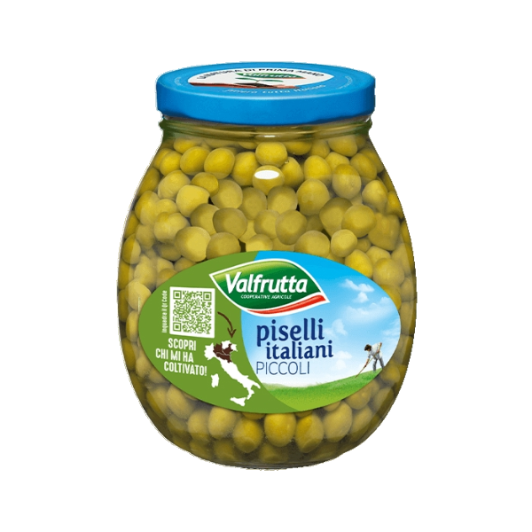 VALFRUTTA LEGUMES PEAS SMALL IN BRINE 360 GR (12 in a box)