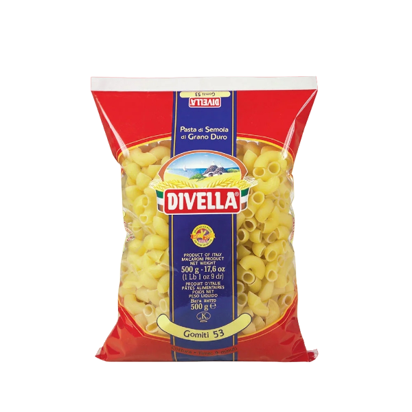DIVELLA PASTA DI SEMOLA GOMITI N.53 500 GR (24 in a box)