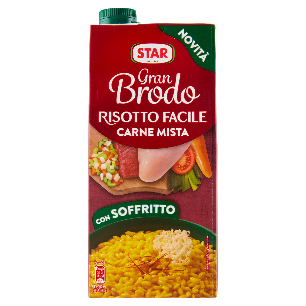 STAR BROTH LIQUID RISOTTO FACILE MEAT MIX 1 LT (6 in a box)