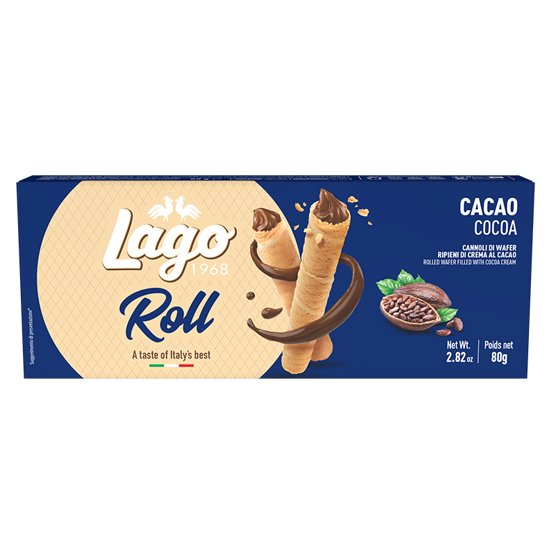 ELLEDI ROLL BREAK WAFER COCOA 80 GR (24 in a box)