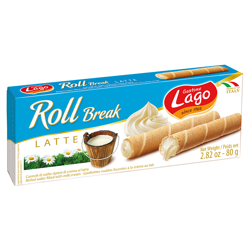 ELLEDI ROLL BREAK WAFER MILK 80 GR (24 in a box)
