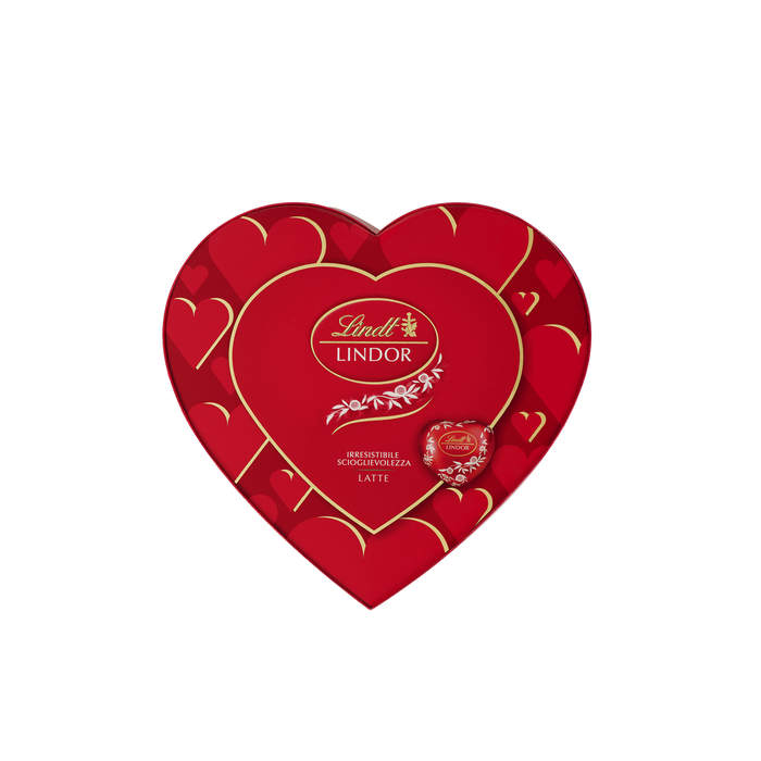 LINDT LINDOR PRALINES HEART BOX MINI MILK CHOCOLATE 96 GR (18 in a box)