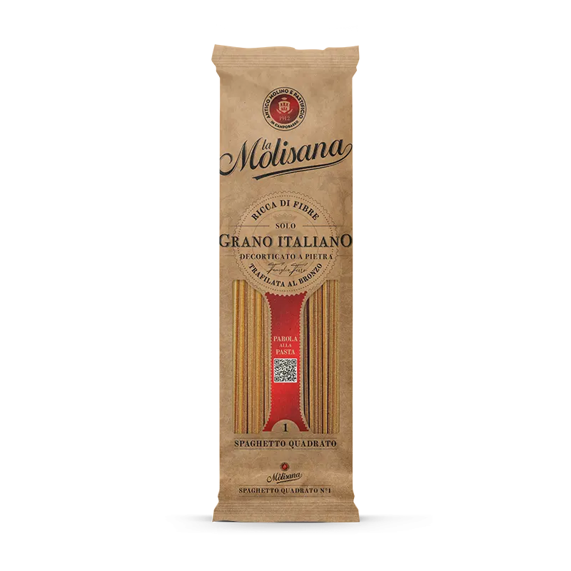 MOLISANA PASTA WHOLEMEAL SPAGHETTO QUADRATO N.1 500 GR (18 in a box)
