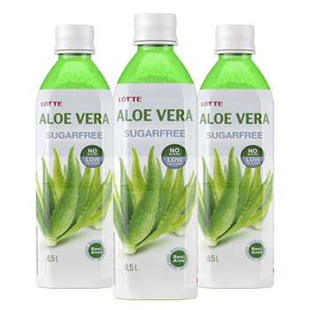 LOTTE ALOE VERA DRINK NATURALE SUGAR FREE PET 500 ML (20 in a box)