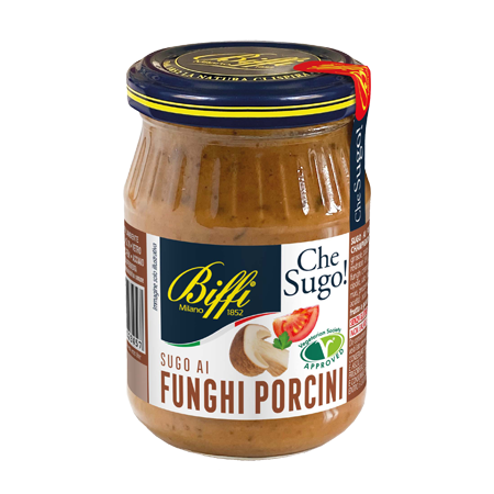 BIFFI PASTA SAUCE PORCINI MUSHROOMS 190 GR (6 in a box)
