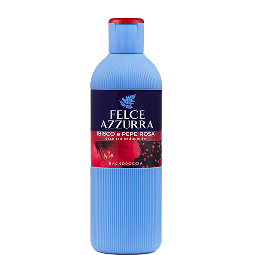 FELCE AZZURRA SHOWER BATH IBISCO E PEPE ROSA 650 ML (12 in a box)