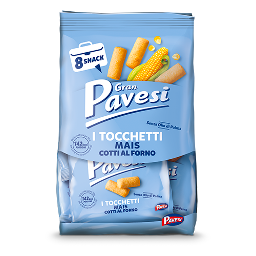 PAVESI SNACK TOCCHETTI CORN X8 256 GR (10 in a box)