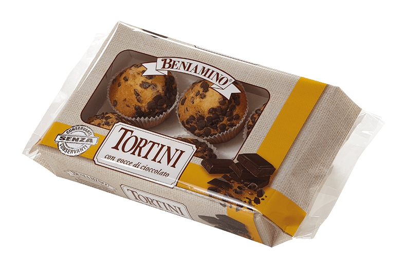 BENIAMINO MUFFIN TORTINI DROPS OF CHOCOLATE X6 200 GR (14 in a box)