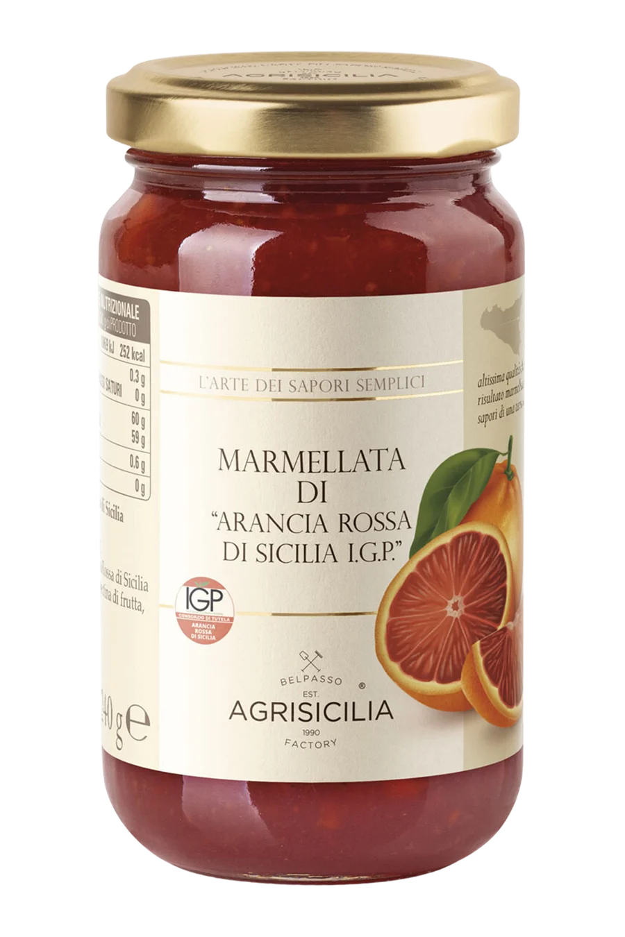 AGRISICILIA JAMS RED ORANGE SICILIA I.G.P. 360 GR (6 in a box)