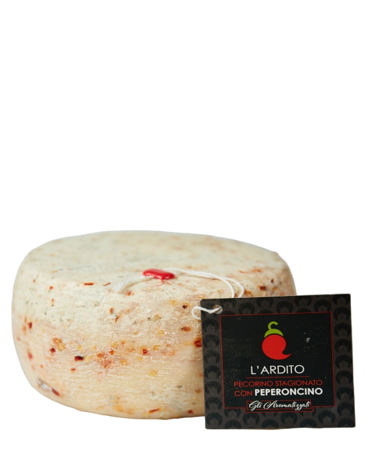 ROCCA TOSCANA CHEESE PECORINO L'ARDITO CHILI PEPPER AROMA AGED £27.68 AL KG (APPROX. 1.5 KG)