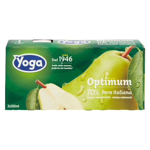 YOGA OPTIMUM FRUIT JUICE PEAR BRICK 200 ML X3 (8 IN A BOX)