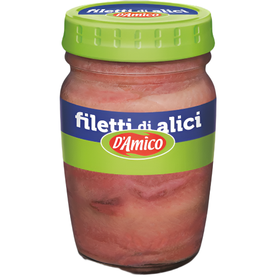 D'AMICO ANCHOVIES FILLETS IN OIL 80 GR (12 in a box)
