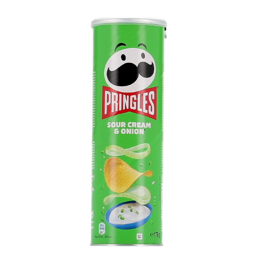 PRINGLES CRISPS SOURCREAM & ONION TUBE 175 GR (19 in a box)