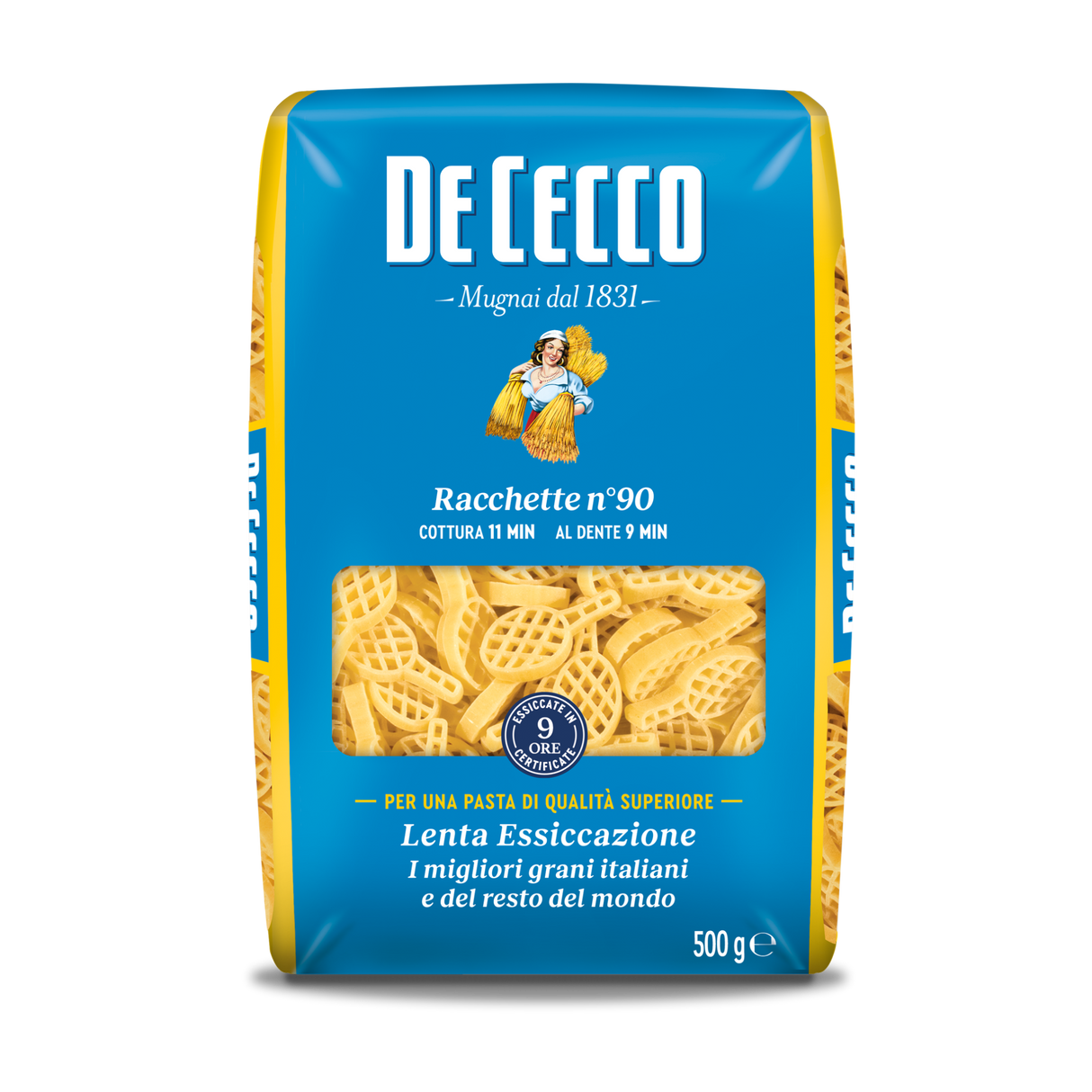 DE CECCO PASTA DI SEMOLA RACCHETTE N.90 500 GR (24 in a box)