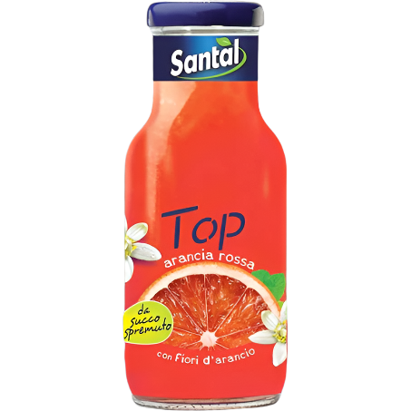 SANTAL FRUIT JUICE BLOOD-RED ORANGE GLASS 250 ML (24 IN A BOX)