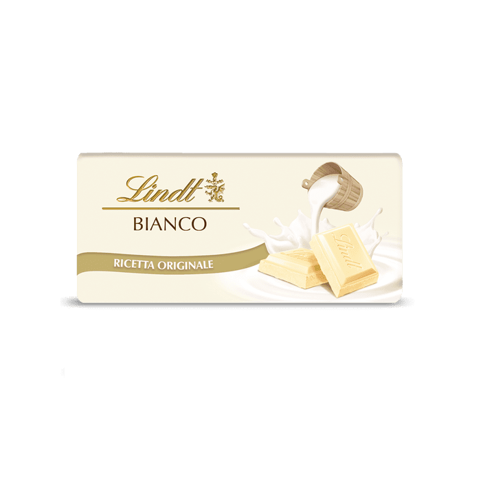 LINDT CLASSIC CHOCOLATE BAR WHITE 100 GR (30 in a box)