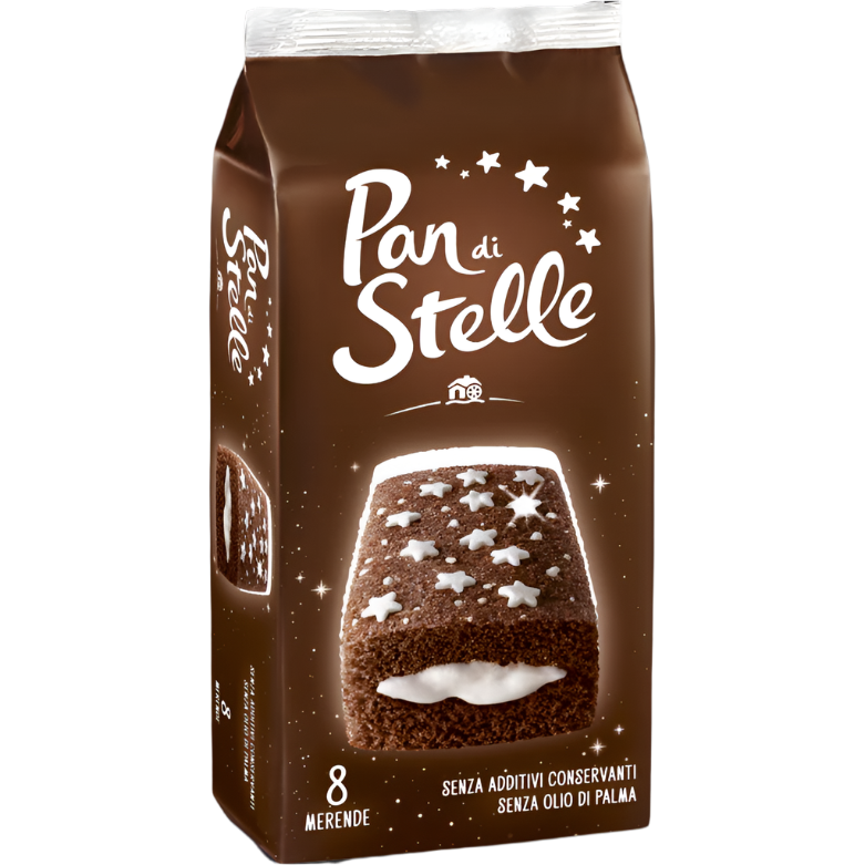 MULINO BIANCO PAN DI STELLE SNACK MERENDINE X8 280 GR (12 in a box)