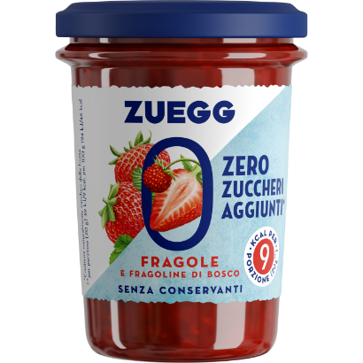 ZUEGG JAM ZERO ADDED SUGAR STRAWBERRY JAR 220 GR (8 in a box)