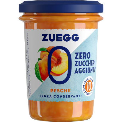 ZUEGG JAMS ZERO ADDED SUGAR PEACHES JAR 220 GR (8 in a box)