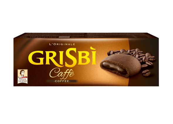 GRISBI' BISCOTTI STUFFED CREAM COFFEE 135 GR (12 in a box)