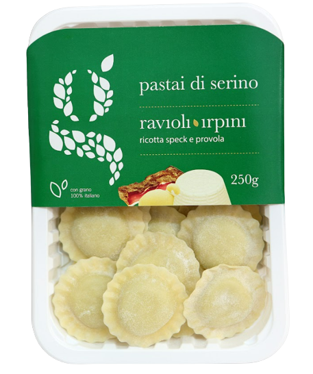 PASTAI DI SERINO STUFFED PASTA RAVIOLI IRPINI WITH SPECK AND PROVOLA 250 GR (6 in a box)